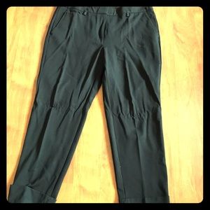 BLACK WORK PANTS WITH CUFF AT BOTTOM